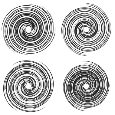 soyut konsantrik Radyal geometrik motif, vektör, illüstrasyon 