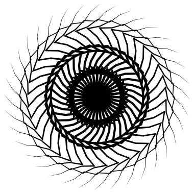 soyut konsantrik Radyal geometrik motif, vektör, illüstrasyon 
