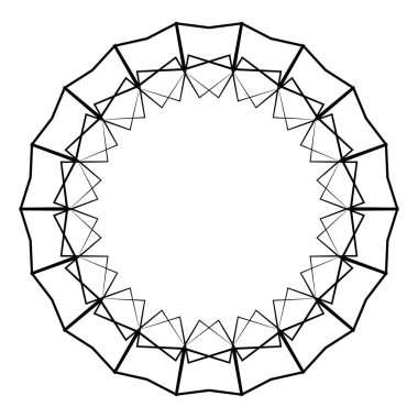 Dairesel, Radyal soyut öğe üzerinde beyaz. Şekil deformasyonu ile yayılan