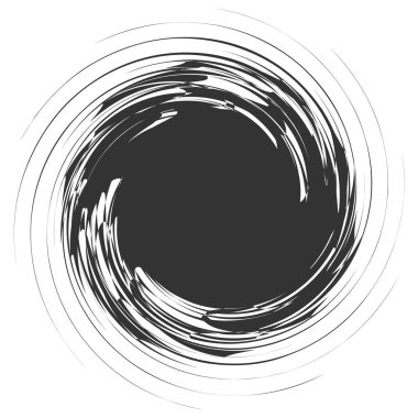 Dairesel, Radyal soyut öğe üzerinde beyaz. Şekil deformasyonu ile yayılan