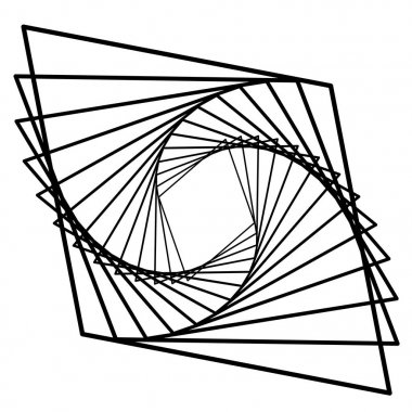 soyut konsantrik Radyal geometrik motif, vektör, illüstrasyon 