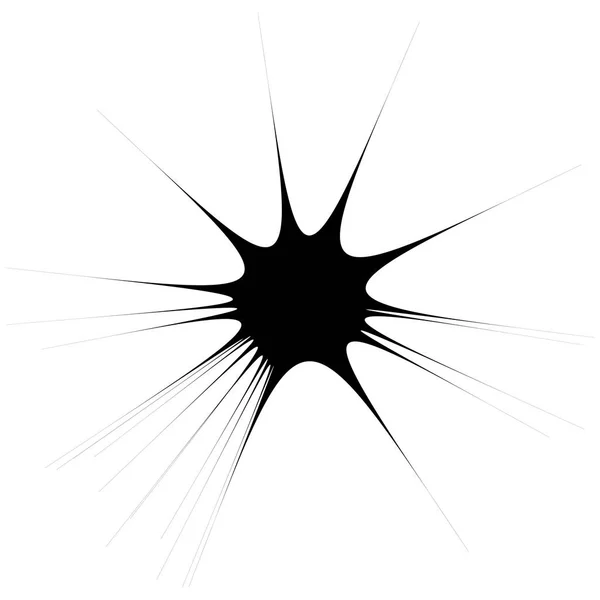 Koncentriska Radiella Element Utstråla Abstrakta Geometriska Element — Stock vektor