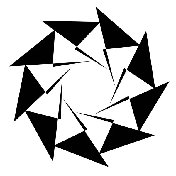 Abstraktní Soustředné Oblouky Geometrický Motiv Vektor Ilustrace — Stockový vektor