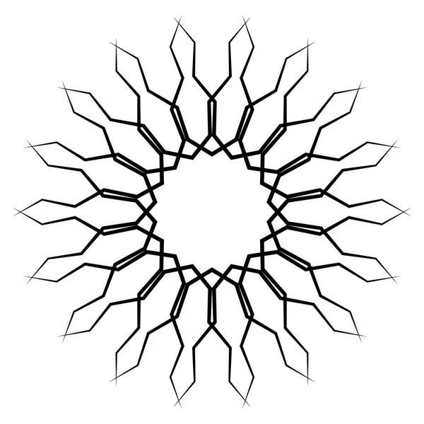 Κυκλικές Ακτινική Αφηρημένο Στοιχείο Λευκό Ακτινοβολεί Σχήμα Παραμόρφωση — Διανυσματικό Αρχείο