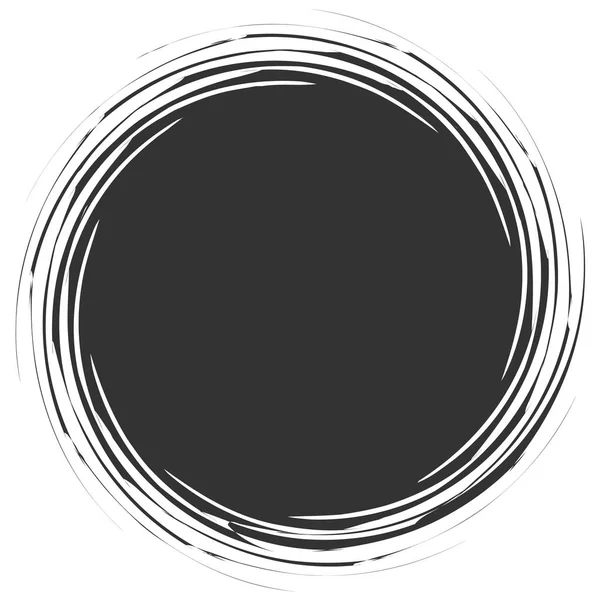 Circulaire Radiaal Abstracte Element Wit Vorm Met Vervorming Stralen — Stockvector