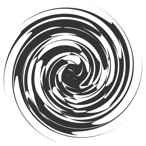 Elemento Abstrato Circular Radial Sobre Branco Forma Irradiante Com Distorção — Vetor de Stock