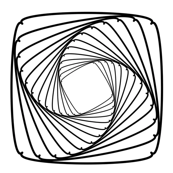 Abstraktní Soustředné Oblouky Geometrický Motiv Vektor Ilustrace — Stockový vektor