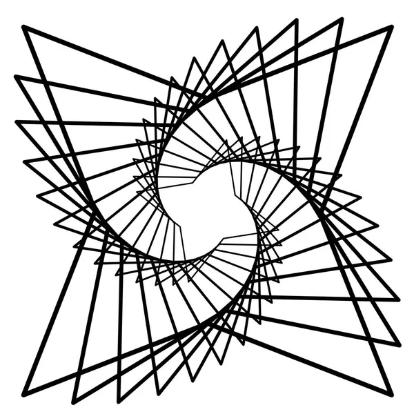 Abstraktes Konzentrisches Radial Geometrisches Motiv Vektor Illustration — Stockvektor