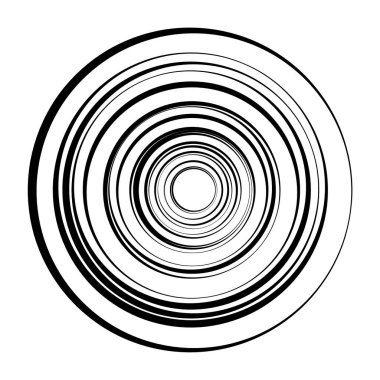 Konsantrik Radyal öğesi. Soyut geometrik öğe yayılan