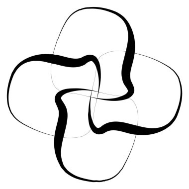 Konsantrik Radyal öğesi. Soyut geometrik öğe yayılan