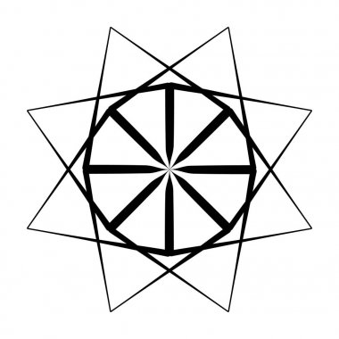 Beyaz arka plan üzerinde izole konsantrik Radyal öğesi