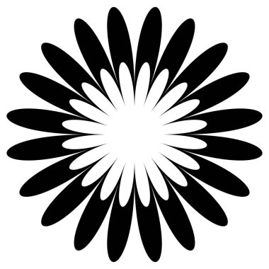 Geometrik Radyal öğesi. Soyut konsantrik, Radyal geometrik motif