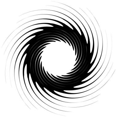 Geometrik Radyal öğesi. Soyut konsantrik, Radyal geometrik motif
