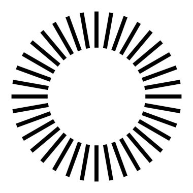 Geometrik Radyal öğesi. Soyut konsantrik, Radyal geometrik motif