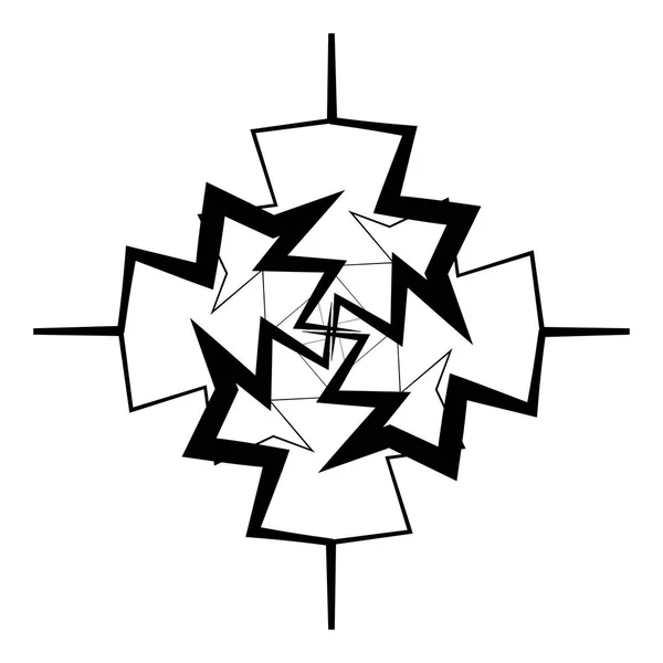 Konzentrisches Radiales Element Abstraktes Geometrisches Element — Stockvektor