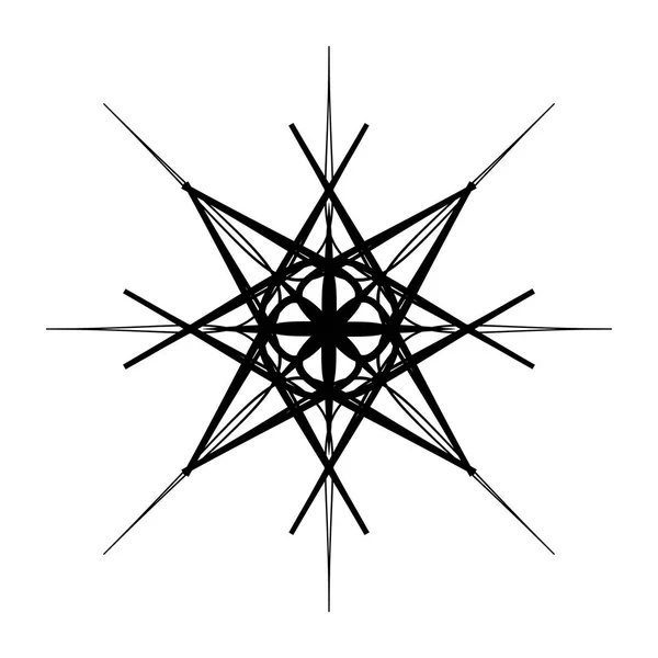 Élément Radial Concentrique Élément Géométrique Abstrait Rayonnant — Image vectorielle