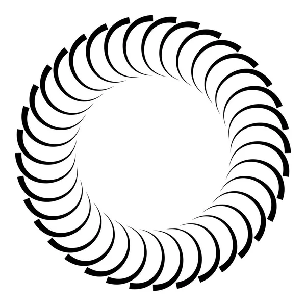 Élément Radial Géométrique Motif Géométrique Radial Concentrique Abstrait — Image vectorielle