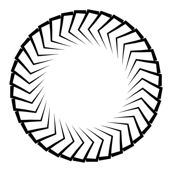 Geometrisches Radiales Element Abstraktes Konzentrisches Radial Geometrisches Motiv — Stockvektor