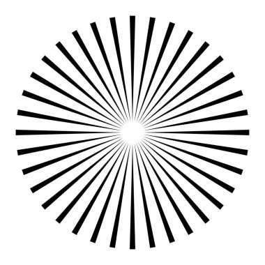 Geometrik Radyal öğesi. Soyut konsantrik, Radyal geometrik motif