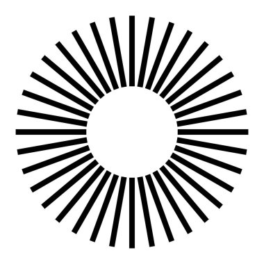 Geometrik Radyal öğesi. Soyut konsantrik, Radyal geometrik motif