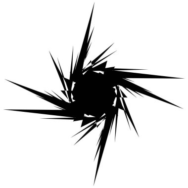 Geometrik Radyal öğesi. Soyut konsantrik, Radyal geometrik motif