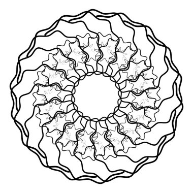 Geometrik Radyal öğesi. Soyut konsantrik, Radyal geometrik motif
