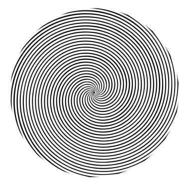 Beyaz arka plan üzerinde dairesel, Radyal soyut öğe