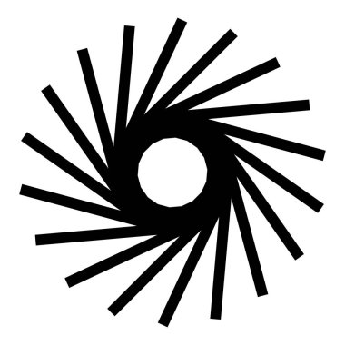 Geometrik Radyal öğesi. Soyut konsantrik, Radyal geometrik motif