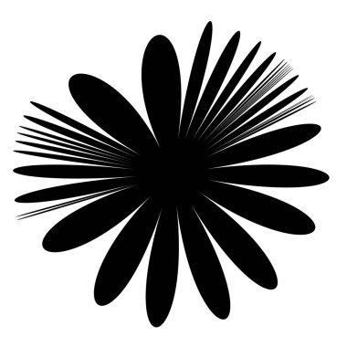 Beyaz arka plan üzerinde izole konsantrik Radyal öğesi