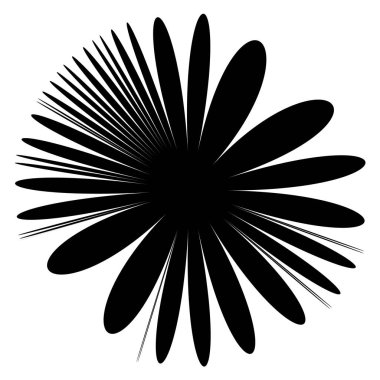 Beyaz arka plan üzerinde izole konsantrik Radyal öğesi