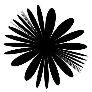 Beyaz arka plan üzerinde izole konsantrik Radyal öğesi