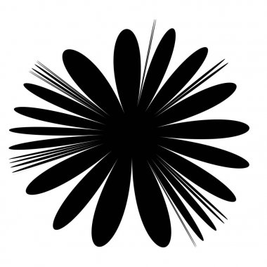 Beyaz arka plan üzerinde izole konsantrik Radyal öğesi