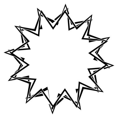 Beyaz arka plan üzerinde izole konsantrik Radyal öğesi