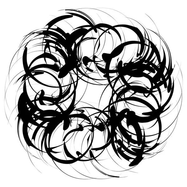 Kruhové Kruhové Abstraktní Prvek Bílém Pozadí Vyzařující Tvar Deformace — Stockový vektor