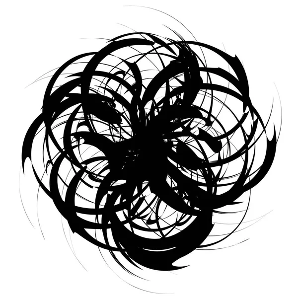 Circulaire Radiaal Abstracte Element Wit Vorm Met Vervorming Stralen — Stockvector