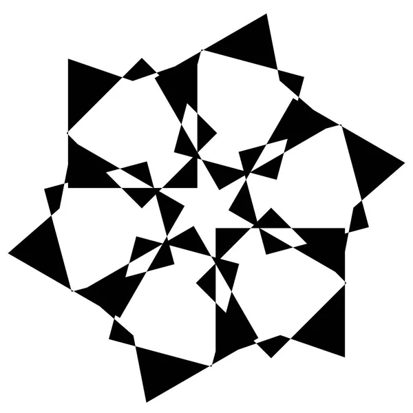 Geometrisches Radiales Element Abstraktes Konzentrisches Radial Geometrisches Motiv — Stockvektor
