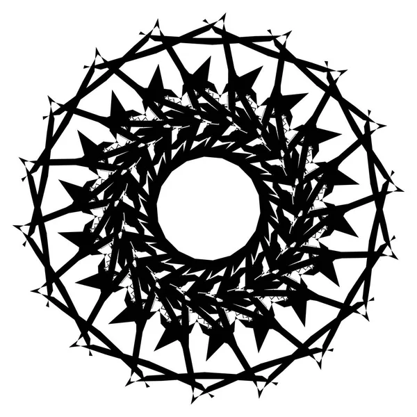 Élément Radial Géométrique Motif Géométrique Radial Concentrique Abstrait — Image vectorielle