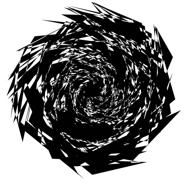 Élément Radial Concentrique Isolé Sur Fond Blanc — Image vectorielle