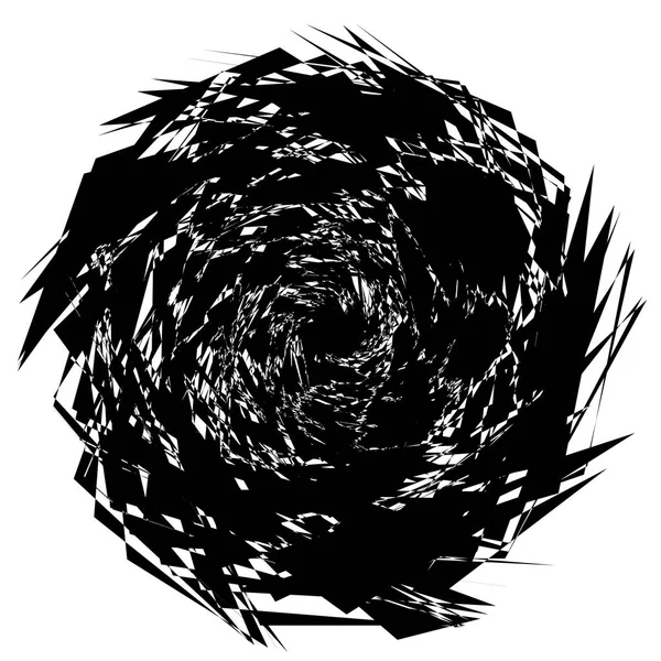 Élément Radial Concentrique Isolé Sur Fond Blanc — Image vectorielle
