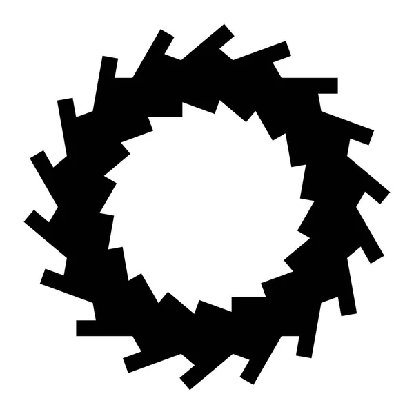 Geometriska Radiella Element Abstrakta Koncentriska Radial Geometriska Motiv — Stock vektor