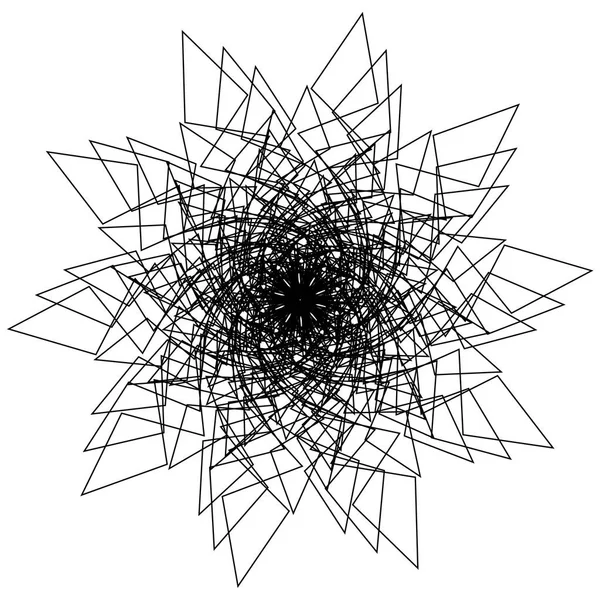 Circulaire Radiaal Abstracte Element Witte Achtergrond — Stockvector