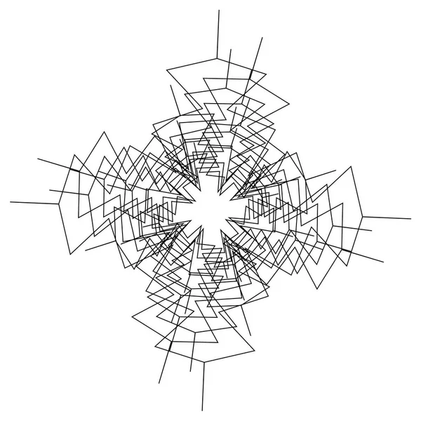 白い背景の上の円形 放射状の抽象的な要素 — ストックベクタ