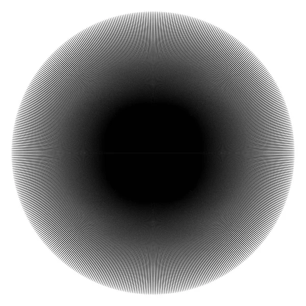 白い背景に分離された同心円の放射状要素 — ストックベクタ