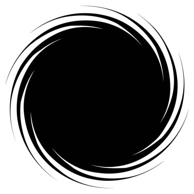 Beyaz arka plan üzerinde dairesel, Radyal soyut öğe