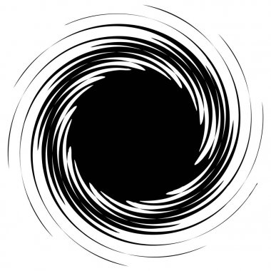 Beyaz arka plan üzerinde dairesel, Radyal soyut öğe