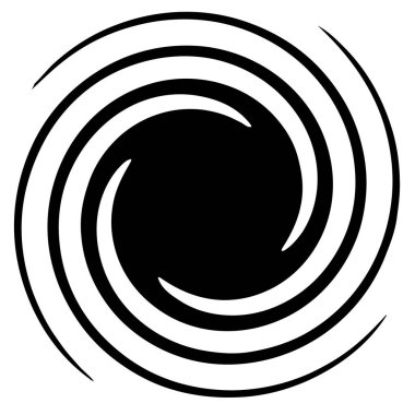 Beyaz arka plan üzerinde dairesel, Radyal soyut öğe