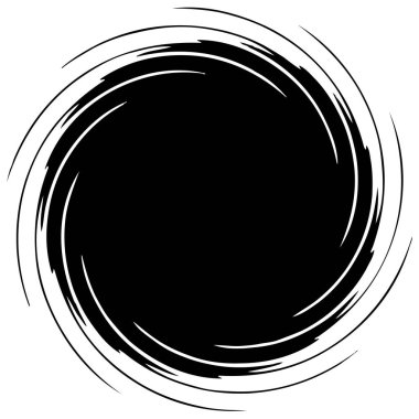 Beyaz arka plan üzerinde dairesel, Radyal soyut öğe