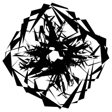 Beyaz arka plan üzerinde dairesel, Radyal soyut öğe