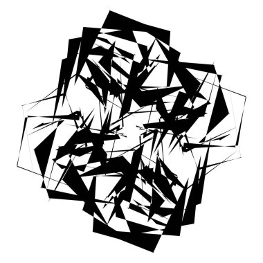 Beyaz arka plan üzerinde dairesel, Radyal soyut öğe