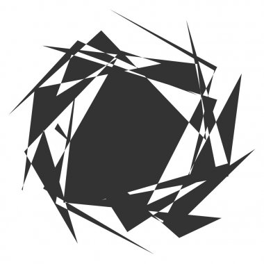 Beyaz arka plan üzerinde dairesel, Radyal soyut öğe